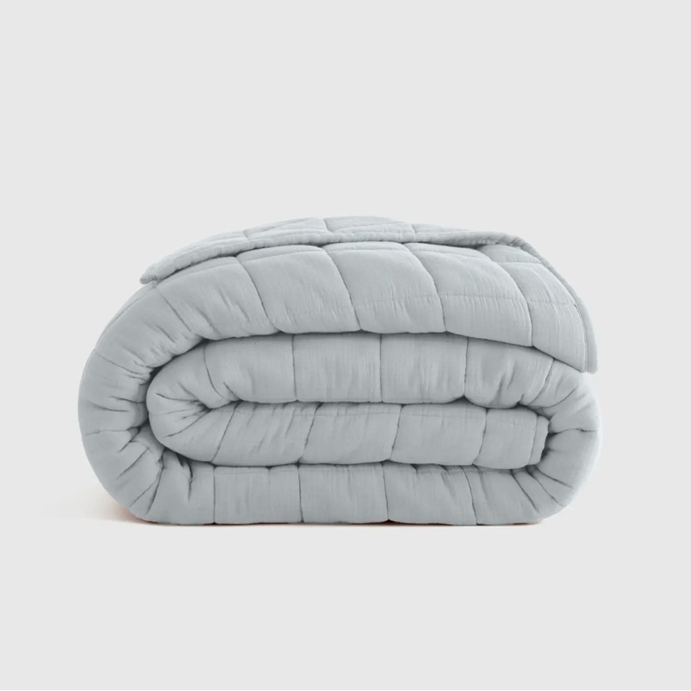 BNWT Quince Organic Airy Gauze Box Quilt KING/CAL KING